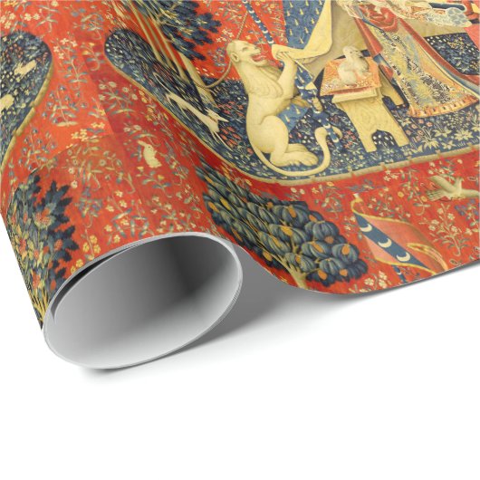 Eenhoorn Wandtapijten Lady Legend Middeleeuws Cadeaupapier (Rol Hoek)