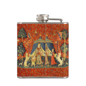 Eenhoorn Wandtapijten Lady Legend Middeleeuws Heupfles (Achterkant)