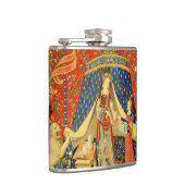 Eenhoorn Wandtapijten Lady Legend Middeleeuws Heupfles (Rechts)