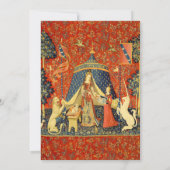 Eenhoorn Wandtapijten Lady Legend Middeleeuws Kaart (Achterkant)