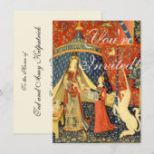 Eenhoorn Wandtapijten Lady Legend Middeleeuws Kaart (Voorkant / Achterkant)