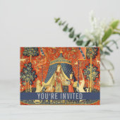 Eenhoorn Wandtapijten Lady Legend Middeleeuws Kaart (Staand voorkant)