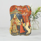 Eenhoorn Wandtapijten Lady Legend Middeleeuws Kaart (Staand voorkant)