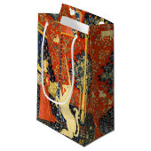 Eenhoorn Wandtapijten Lady Legend Middeleeuws Klein Cadeauzakje (Voorkant Gekanteld)