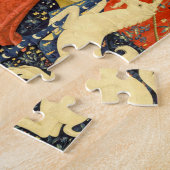 Eenhoorn Wandtapijten Lady Legend Middeleeuws Legpuzzel (Zijkant)