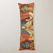 Eenhoorn Wandtapijten Lady Legend Middeleeuws Lichaamskussen (Achterkant (Verticaal))