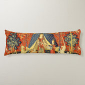 Eenhoorn Wandtapijten Lady Legend Middeleeuws Lichaamskussen (Voorkant)