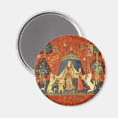 Eenhoorn Wandtapijten Lady Legend Middeleeuws Magneet (Voorkant / Achterkant)