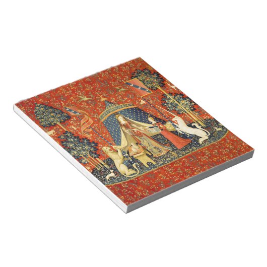 Eenhoorn Wandtapijten Lady Legend Middeleeuws Notitieblok (Schuin)
