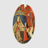 Eenhoorn Wandtapijten Lady Legend Middeleeuws Ornament (voorkant)