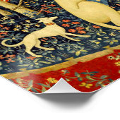 Eenhoorn Wandtapijten Lady Legend Middeleeuws Poster (Hoek)