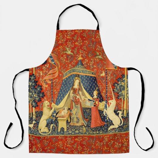 Eenhoorn Wandtapijten Lady Legend Middeleeuws Schort (Voorkant)
