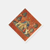 Eenhoorn Wandtapijten Lady Legend Middeleeuws Servet (Hoek)