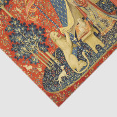 Eenhoorn Wandtapijten Lady Legend Middeleeuws Tissuepapier (Detail)