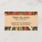 Eenhoorn Wandtapijten Lady Legend Middeleeuws Visitekaartje (Achterkant)