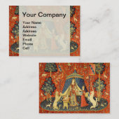 Eenhoorn Wandtapijten Lady Legend Middeleeuws Visitekaartje (Voorkant / Achterkant)