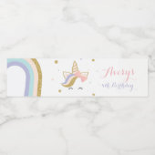 Eenhoorn water flesetiketten waterfles etiket (Enkel label)