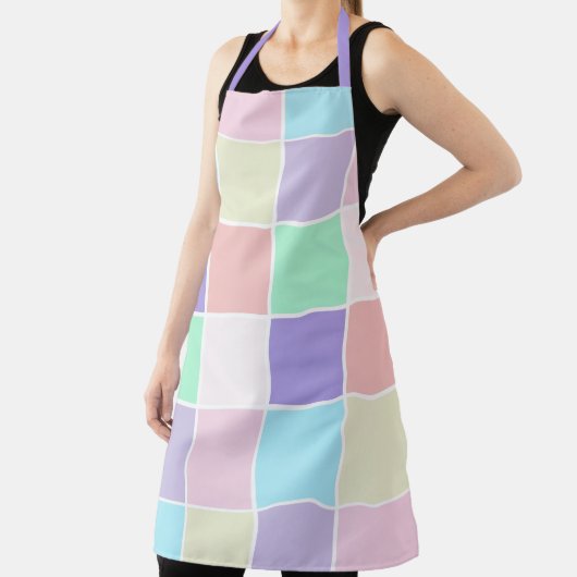 Eenhoorn Waterverf Checkers Schort (Insitu)