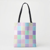 Eenhoorn Waterverf Checkers Tote Bag (Voorkant)