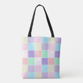 Eenhoorn Waterverf Checkers Tote Bag (Achterkant)