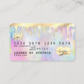 Eenhoorn waterverf glitter druppels Credit Kaart d Visitekaartje (Voorkant)