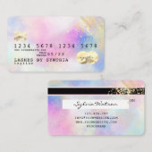 Eenhoorn waterverf gouden splash Credit Kaart Visitekaartje (Voorkant / Achterkant)