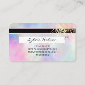 Eenhoorn waterverf gouden splash Credit Kaart Visitekaartje (Achterkant)