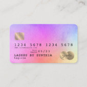 Eenhoorn waterverf kunst Credit Kaart Style Gold Visitekaartje (Voorkant)