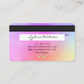 Eenhoorn waterverf kunst Credit Kaart Style Gold Visitekaartje (Achterkant)