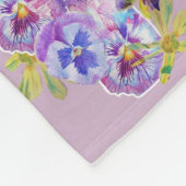 Eenhoorn Waterverf Lila Bloemen Meisjes Naam Deken (Hoek)