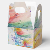 Eenhoorn Waterverf Rainbow Volg je dromen Bedankdoosjes (Geopend)