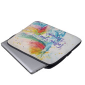 Eenhoorn Waterverf Rainbow Volg je dromen Laptop Sleeve (Voorkant onderkant)