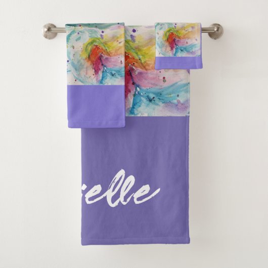 Eenhoorn Waterverf Rainbow Your Dreams Meisjes Bad Handdoek (Insitu)