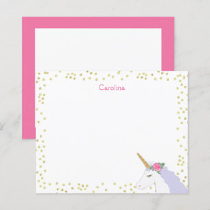 Eenhoorn Waterverf Roze Paarse & Gouden Notitievel