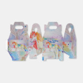 Eenhoorn Waterverf Schilderen Childs Cake Favor Bo Bedankdoosjes (Uitgevouwen)