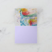 Eenhoorn Waterverf Schilderen Valentijnsdag Kaart (Binnen)