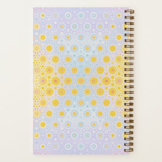 Eenhoorn Waterverf Splash Flowers Gepersonaliseerd Notitieboek (Achterkant)