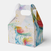 Eenhoorn Waterverf Trouwtaart Favor Box Bedankdoosjes (Achterkant)