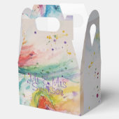 Eenhoorn Waterverf Trouwtaart Favor Box Bedankdoosjes (Geopend)