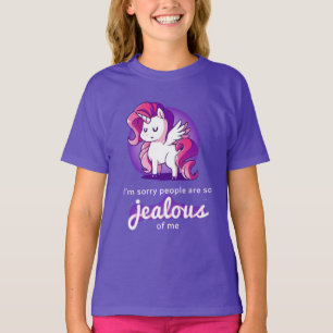 Eenhoorn wees jaloers gemene meisjes t-shirt