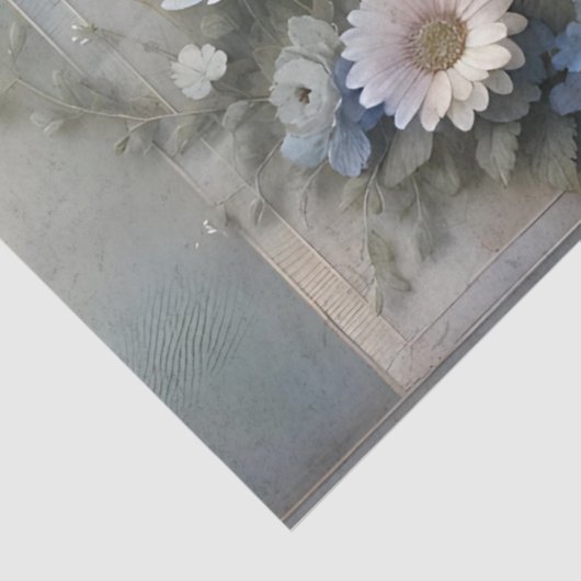  eenhoorn & winterfee bloemendecoupage tissuepapier (Detail)