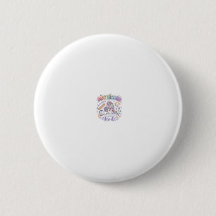 Eenhoorn Wiskundige Hoorn Modus Schattige Typograf Ronde Button 5,7 Cm