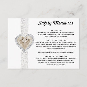 Eenhoorn witte kant veiligheidsmaatregelen informatiekaartje