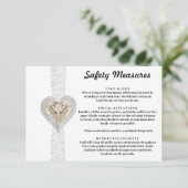 Eenhoorn Witte Kanten Veiligheidsmaatregelen Informatiekaartje (Staand voorkant)