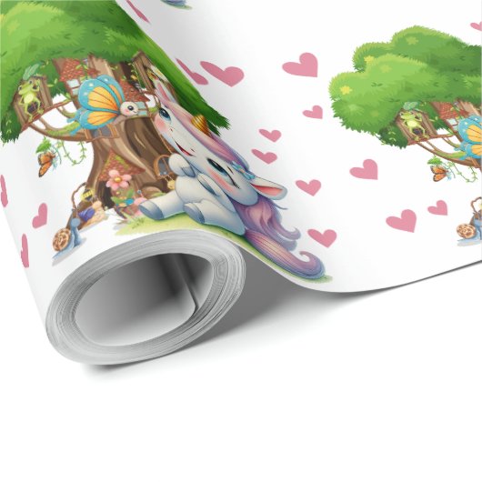 Eenhoorn & Woodland Vrienden Wrapping Papier Schat (Rol Hoek)