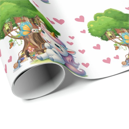 Eenhoorn & Woodland Vrienden Wrapping Papier Schat (Rol Hoek)