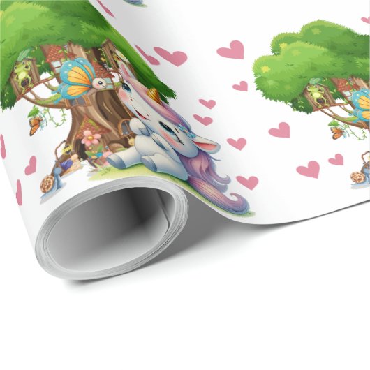 Eenhoorn & Woodland Vrienden Wrapping Papier Schat (Rol Hoek)