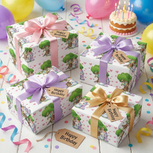Eenhoorn & Woodland Vrienden Wrapping Papier Schat Inpakpapier Vel