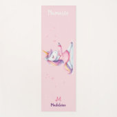 Eenhoorn Yoga Pose Pastel Roze Schattigee naam Mon Yogamat (Voorkant)