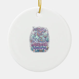 Eenhoorn Zeemeermin Eenhoorn Lagune Grafisch Ontwe Keramisch Ornament